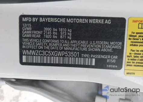 2016 Mini Countryman Cooper S z USA, uszkodzony, nr VIN WMWZC3C5XGWP53501